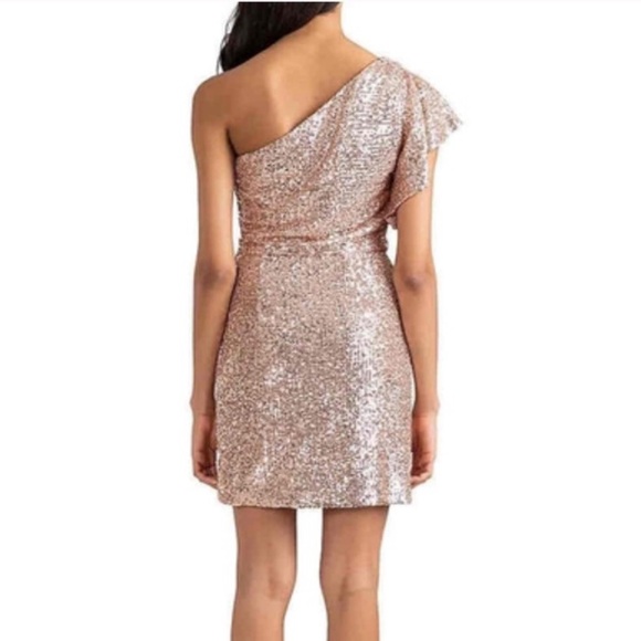 SHOSHANNA Dahlia Sequin One-Shoulder Minidress - Picture 3 of 3
